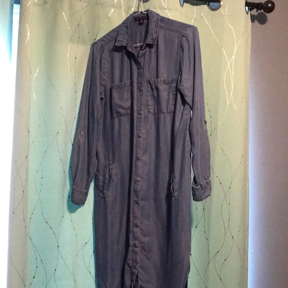 Saks Fifth Avenue Long sleeve blue dress size XS